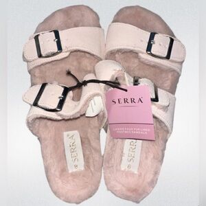 SERRA Faux Fur Lined Footbed Slippers Sz 8‎ New With Tags